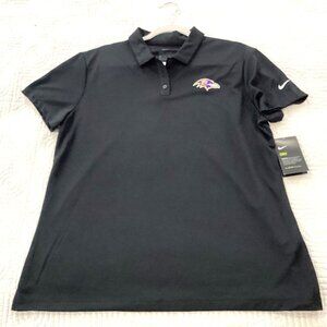 NWT Baltimore Ravens Nike Dri Fit Polo Shirt Women XL NFL Football Golf